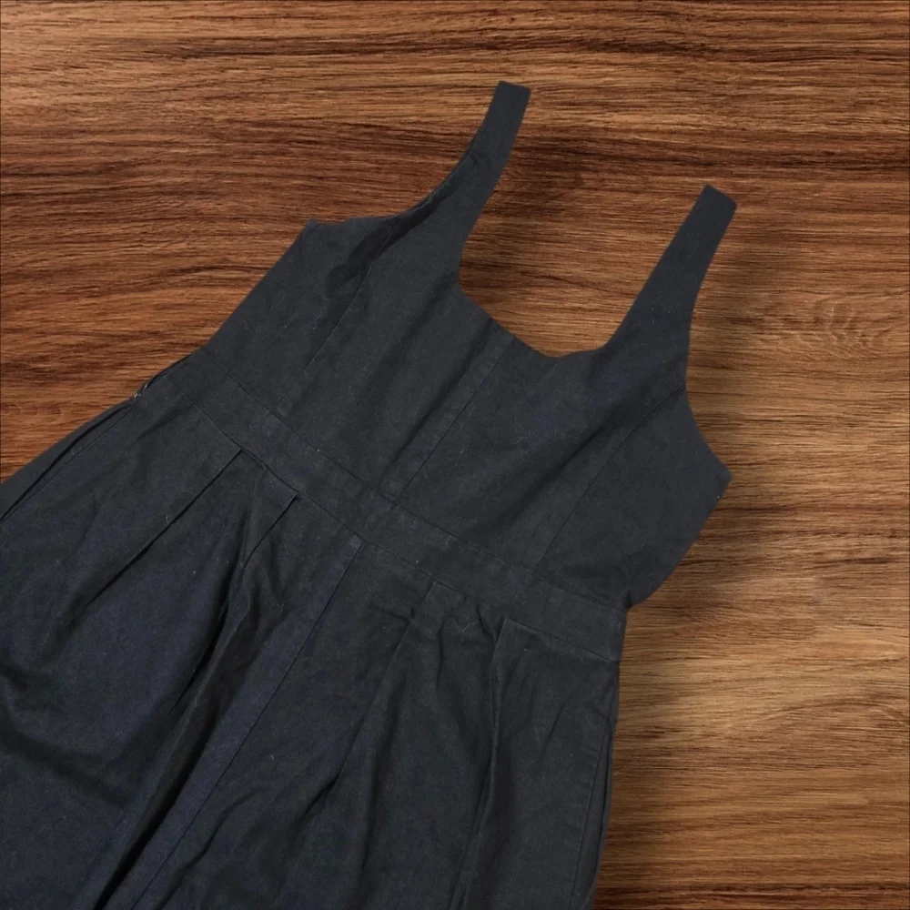 Banana Republic Linen Blend Wide Leg Cropped Jumper Jumpsuit